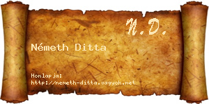 Németh Ditta névjegykártya